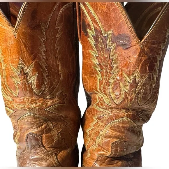 Vintage Lucchese N1547.54 Crayton Mad Dog Snip Toe Men’s 10 EE Cowboy Boots - Picture 9 of 16